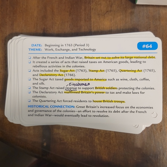 Barron's AP U.S. History 500 Flash Cards - Used, 3rd Edition - Picture 6 of 6
